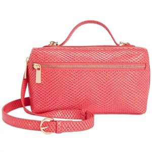 ON 34th Allikay Pink Embossed Crossbody Bag
